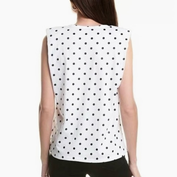 New Blank NYC Black and White Polka Dot Tank Top - Picture 4 of 7